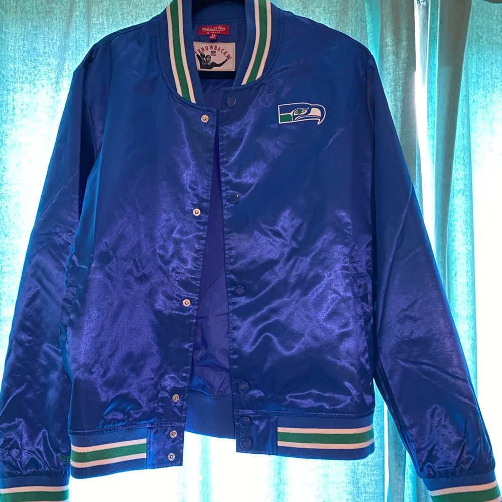Seahawks silk bomber jacket